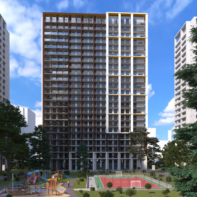 Tower with sports field