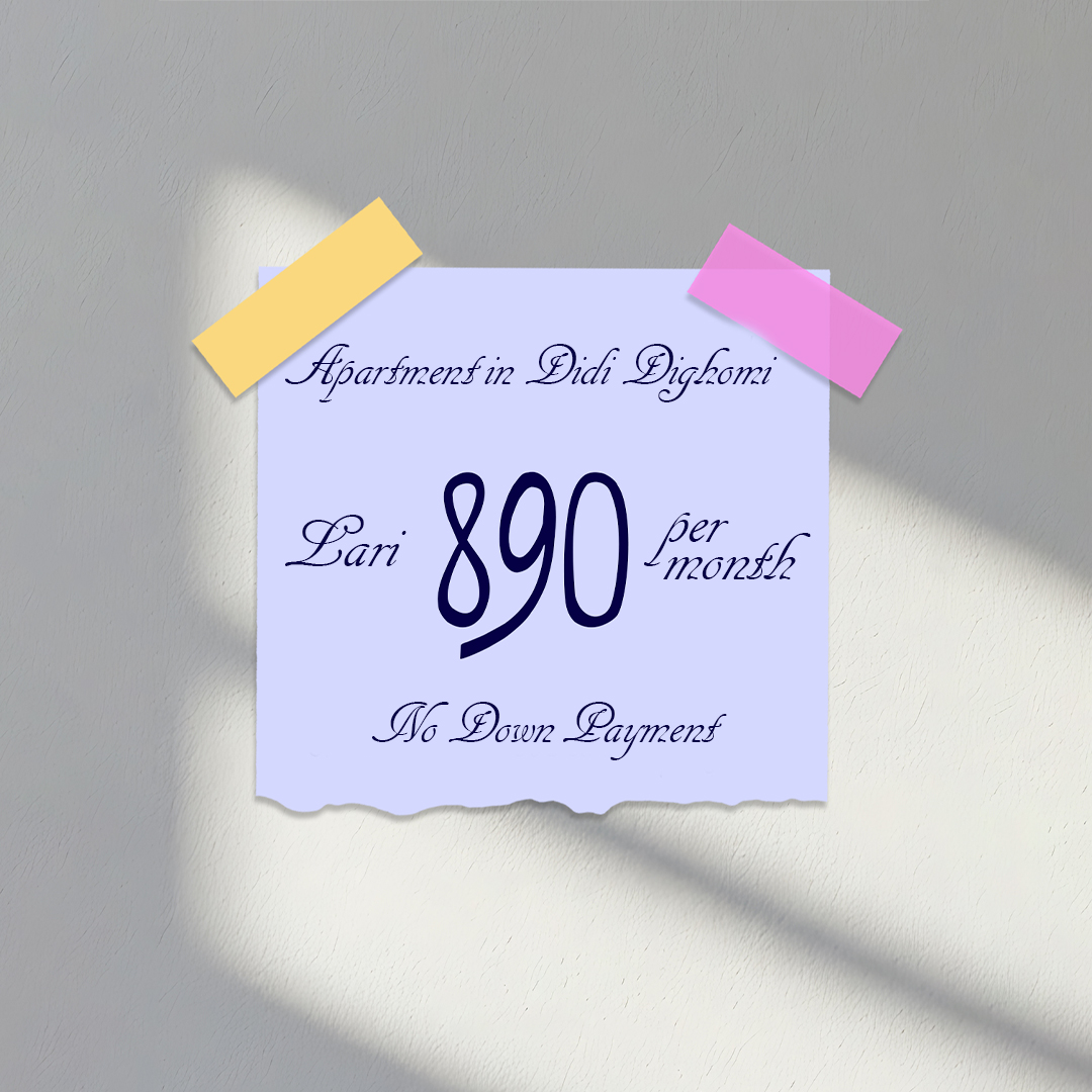 Buy an apartment from 890 GEL per month Buy an apartment from 890 GEL per month