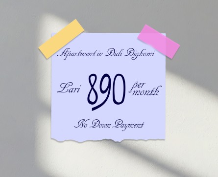Buy an apartment from 890 GEL per month