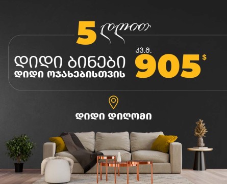 დიდი ბინები, დიდი ფასდაკლებით, დიდ დიღომში