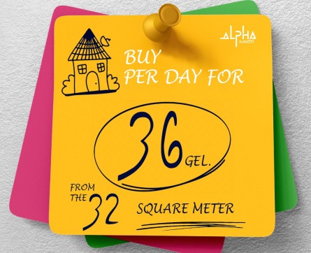Buy an apartment for 36 GEL per day