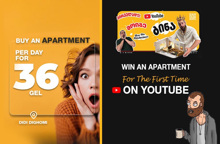 2 Unbelievable Stories from “Alpha Home” Win an Apartment on Youtube! - Buy an Apartment for 36 GEL per Day!