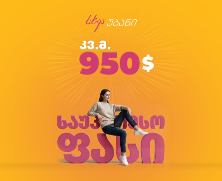 კვადრატული მეტრი 950 დოლარად!