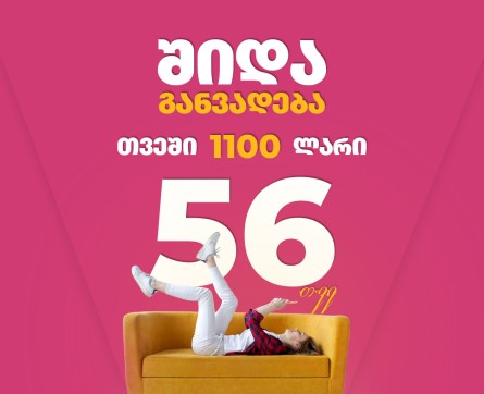 შეიძინე ბინა თვეში 1100 ლარად!