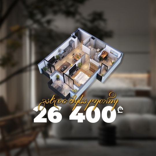გახდი მესაკუთრე 26 400 ლარად